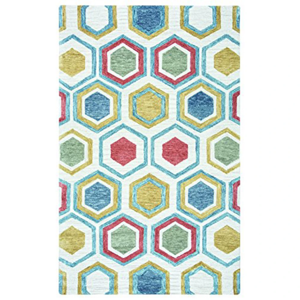 Rizzy Home Lancaster Collection Tufted Area Rug,2'6 x 8' Multi Color