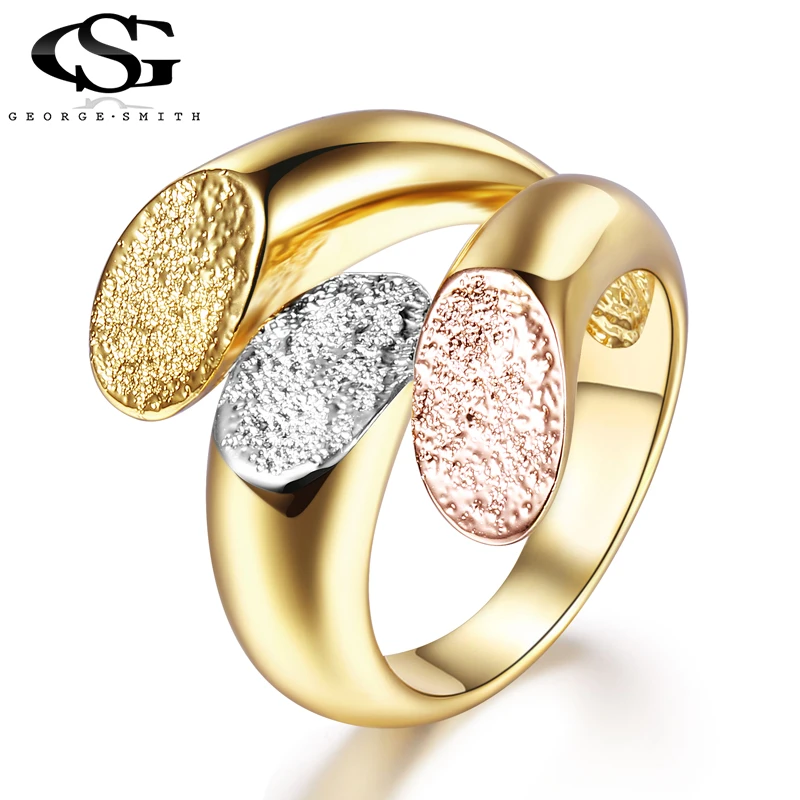 GS Anillos de marca para mujer elegante anillos oro rosa 3Color de anillo abierto bague|open ring|brand rings womenrings for women - AliExpress