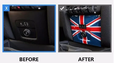 PC Union Jack AUX Зажигалка накладка чехол наклейка для mini cooper F60 земляк автомобиль-Стайлинг интерьера украшения