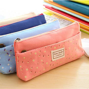 

new floral pencil case korean pencil bag school supplies material estojo escolar stionery cosmetic bags