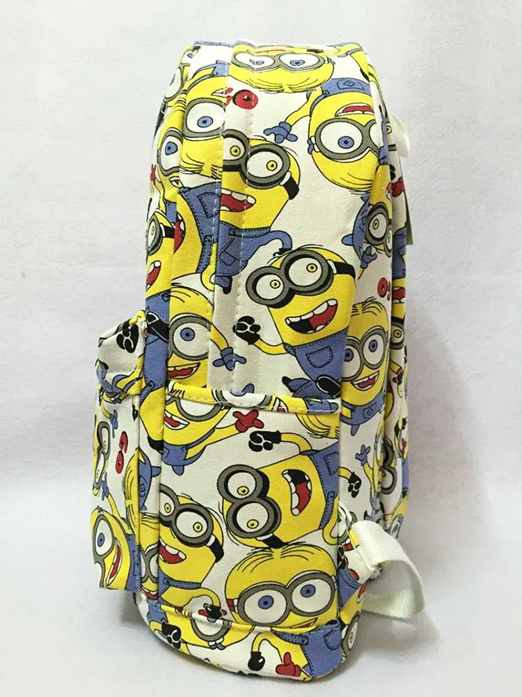 2019 Despicable Me Minion Cute Canvas Cartoon Adult Backpack School Bag  Free Shipping