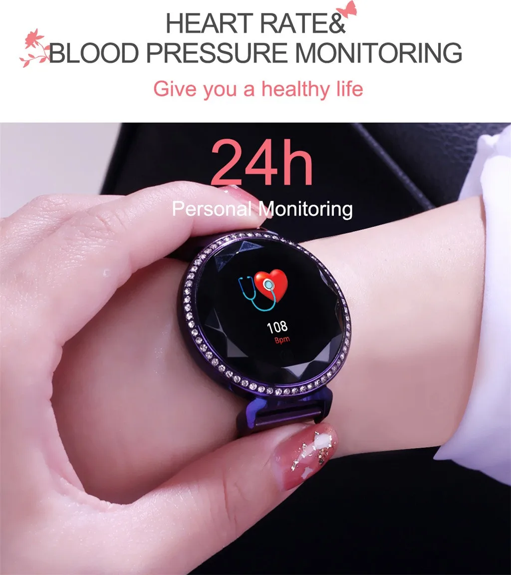 MC11 роскошные женские пульсометр кровяное давление мониторинг сна Смарт-часы браслет amazfit bip Часы smartwatch IP64 водонепроницаемый