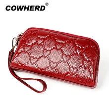 Модный женский клатч из натуральной кожи Длинный кошелек с застежкой-молнией для дам милый телефон сумка монета сменная упаковка