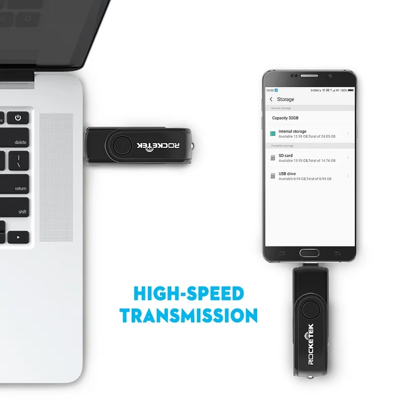 ROCKETEK US 3.0 Card Reader Multi 2 in 1 OTG Memory Card Reader 5Gbps Adapter For SD/TF Micro SD Computer Laptop Accessories. ROCKETEK US 3.0 Card Reader Multi 2 in 1 OTG Memory Card Reader 5Gbps Adapter For SD/TF Micro SD Computer Laptop Accessories.