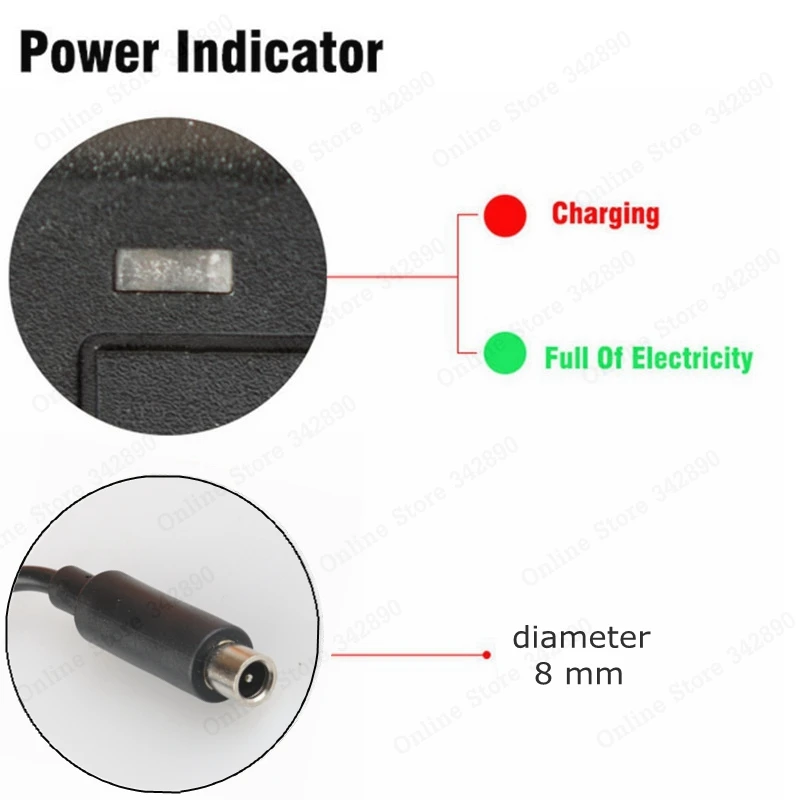  100PCS 42V 2A Scooter Charger Charger Power Supply Adapter for Xiaomi Mijia M365 Electric Scooter S