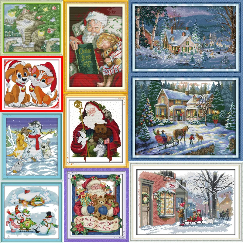 

oneroom cross-stitch kit cross stitch set Christmas series Counted Cross Stitch Kits Cross-stitch set Embroidery Needlework