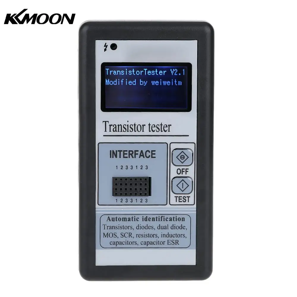 

LCD Backlight Transistor Tester Diode Thyristor Capacitance ESR LCR Meter with Grey Plastic Case