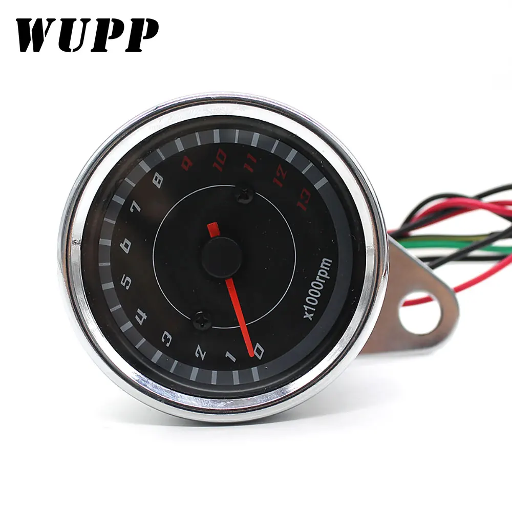 WUPP 1000 об./мин Универсальный светодиодный Тахометр для мотоцикла DC 12 В измеритель 13 к спидометр для honda Yamaha Suzuki