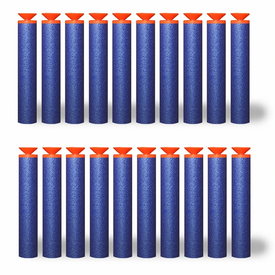 

100pcs/lot 7.2cm Toy Bullet For Nerf Blasters Xmas Suction Head and Round Head Refill Clip Darts Soft Bullet Kid Gift
