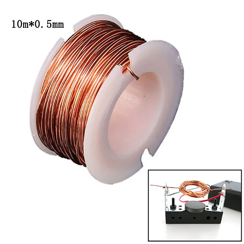 

10m Magnet Wire 0.5mm Enameled Copper Wire Magnetic Coil Winding For Making Electromagnet Motor Model fio de cobre Copper Wire