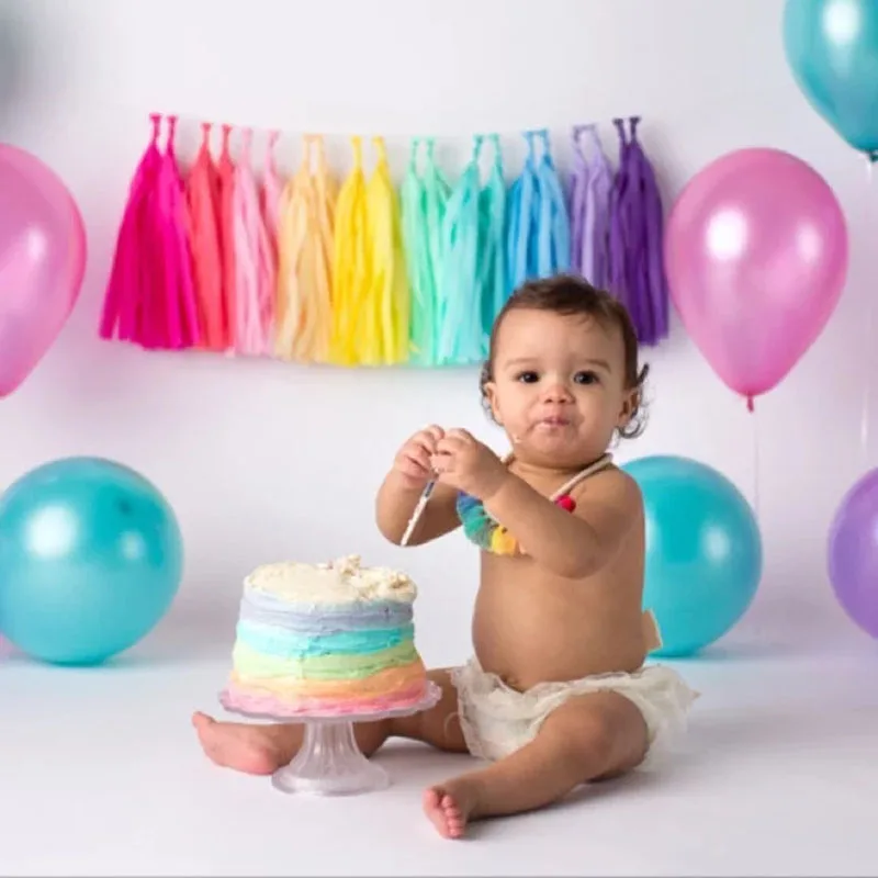 Lot De 2 Fanions Vert Sauge, Rose Et Or, En Papier Pailleté, Pour Fête Prénatale, Fête Prénatale, Fête De Mariage, Fête Tropicale, Décoration De Fête