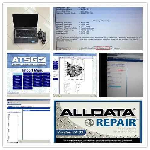 v10 53 alldata and mitchell on demand 5 8 atsg auto repair software installed in laptop
