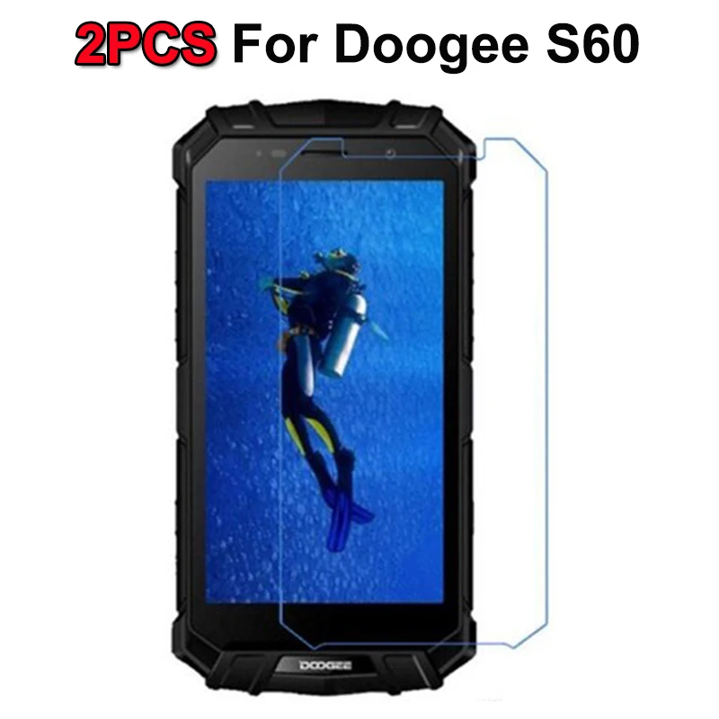 

2PCS For DOOGEE S60 Tempered Glass Screen Protector 9H 2.5D For Doogee S60 Screen Protector Toughened Protective Glass Film