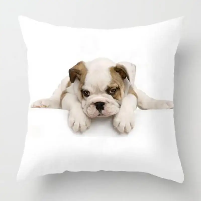 

Cute Animal Boston Terrier Pillow Bullterrier French Bull Dog Pet Cat Xmas Party Decor Merry Christmas Cushion For Children Gift