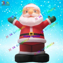 8 м высокий гигантский надувной Санта-Клаус для наружной рекламы украшения Рождество большой Санта-Клаус мультфильм для продажи