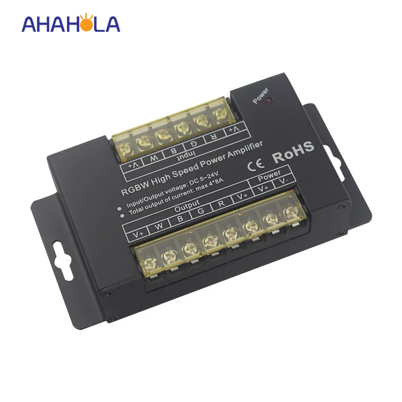 

high speed rgb + rgbw amplifier dc 5-24v output pwm dimming signal max output 32A 768W