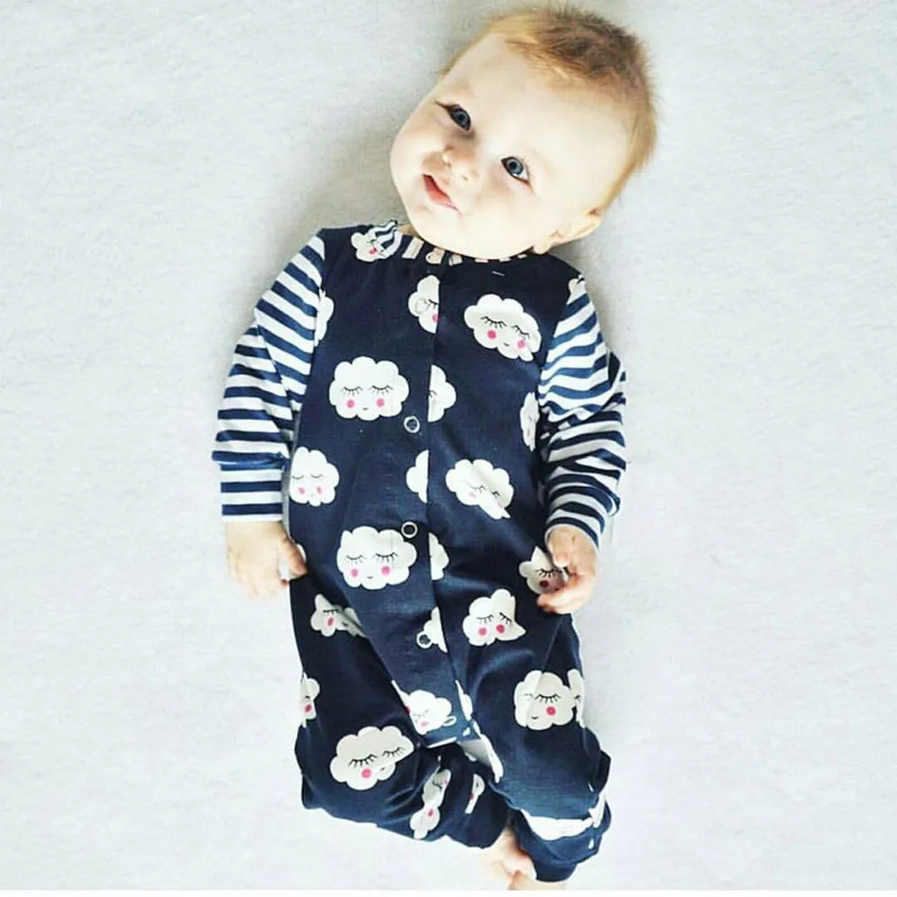 

Toddler Newborn Clothing Baby Boys Girls Shy Clouds Pattern Rompers Jumpsuit Long sleeve Outfits Clothes Bodies Para Bebes #6914