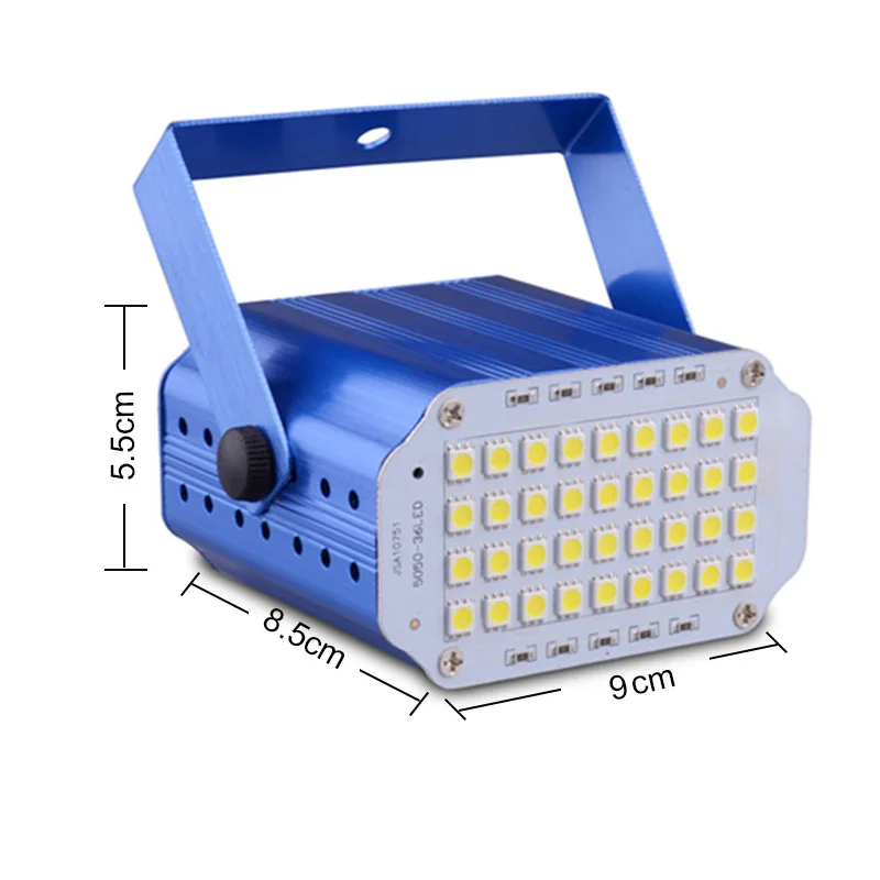 Luzes do Palco Alta Qualtiy Led Luz Estroboscópica Girando Voz Ativado Festa Discoteca Stroboscope Lâmpada 36leds Smd 5050 8 ??