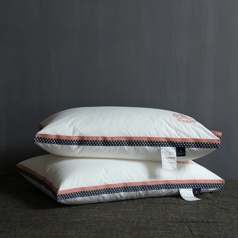 Simple Brief Style Pillows 48x74cm Size Cotton Fabric 100 Polyester