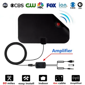 

Indoor Digital TV Antenna with Signal Amplifier Booster for HDTV Cable TV Antena TV Radius Surf HD Fox DVB-T Antennas