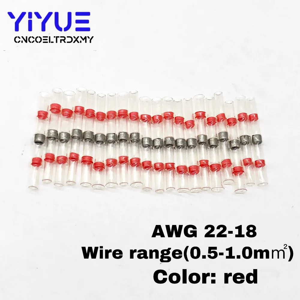 20 шт. SST-S21 AWG22-18 уплотнение Термоусадочные Приклад провода инструменты для наращивания волос терминалы мм 1,0-0,5 мм красный припоя рукав