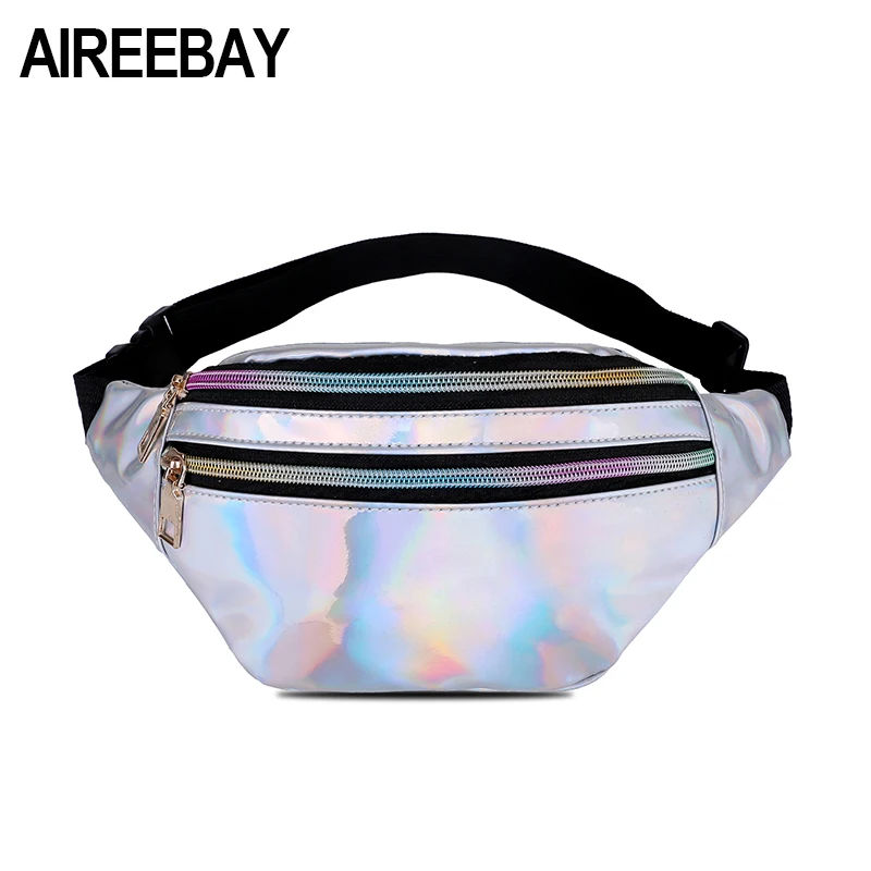 AIREEBAY جديد الثلاثية الأبعاد حزمة مراوح الإناث ليزر فضي الخصر حزم الورك الخصر حقيبة المرأة الهولوغرام حزام أكياس الحقيبة محفظة الهاتف AIREEBAY جديد الثلاثية الأبعاد حزمة مراوح الإناث ليزر فضي الخصر حزم الورك الخصر حقيبة المرأة الهولوغرام حزام أكياس الحقيبة محفظة الهاتف