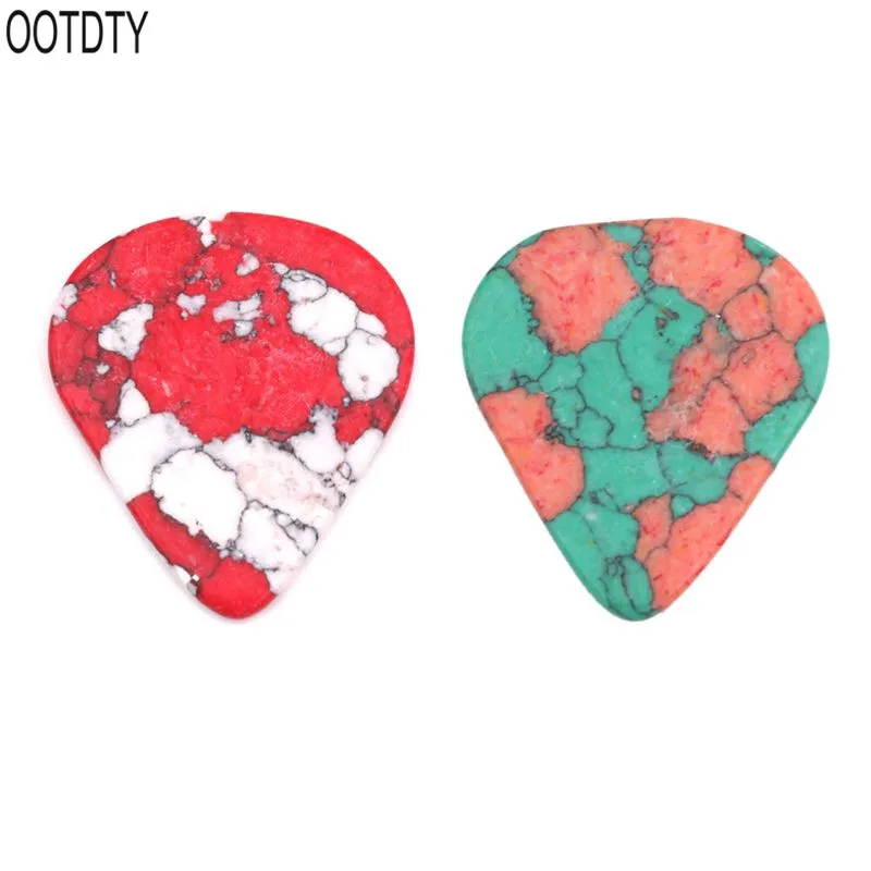 

Heart Shaped Imitate Gemstone Pick Solid Stone Guitar Replacement Parts