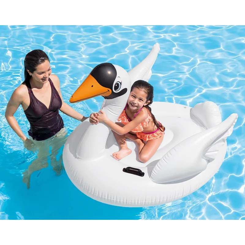 

Summer Swimming Pool Floating Inflatable swan Mattress Swimming Ring Circle Island Cool Water Party Toy boia piscina Child