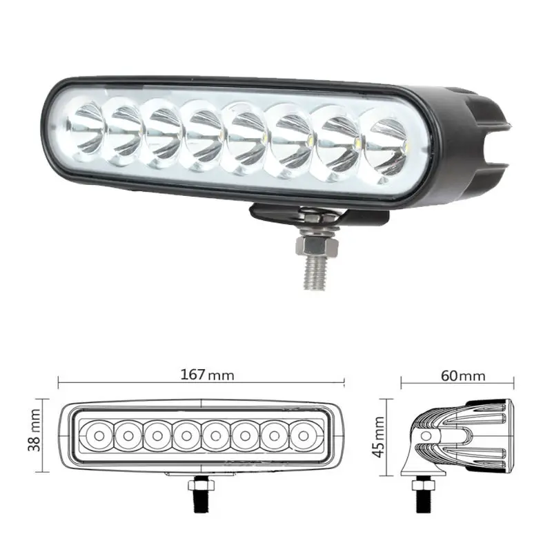40W 7 High Intensity LED Mini Light Bar Spot Flood Fog Lamp Work Light Driving Lamps for Truck RV Campers Off Road SUV Auto (2)