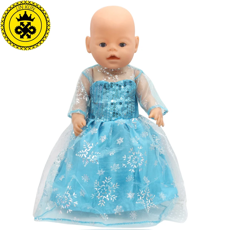 43cm Baby Born Zapf Doll Dress Clothes Doll Accessories Elsa Blue Lace Long Dress 2017 New Fashion Child Best Gifts 084 43cm Baby Born Zapf Doll Dress Clothes Doll Accessories Elsa Blue Lace Long Dress 2017 New Fashion Child Best Gifts 084