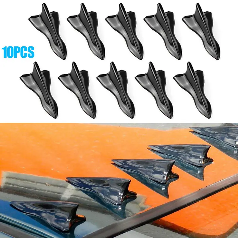 

10 Pcs Gen Shark Fin Diffuser Vortex Generator For Mazda Subaru Roof Spoiler Bumper DXY88