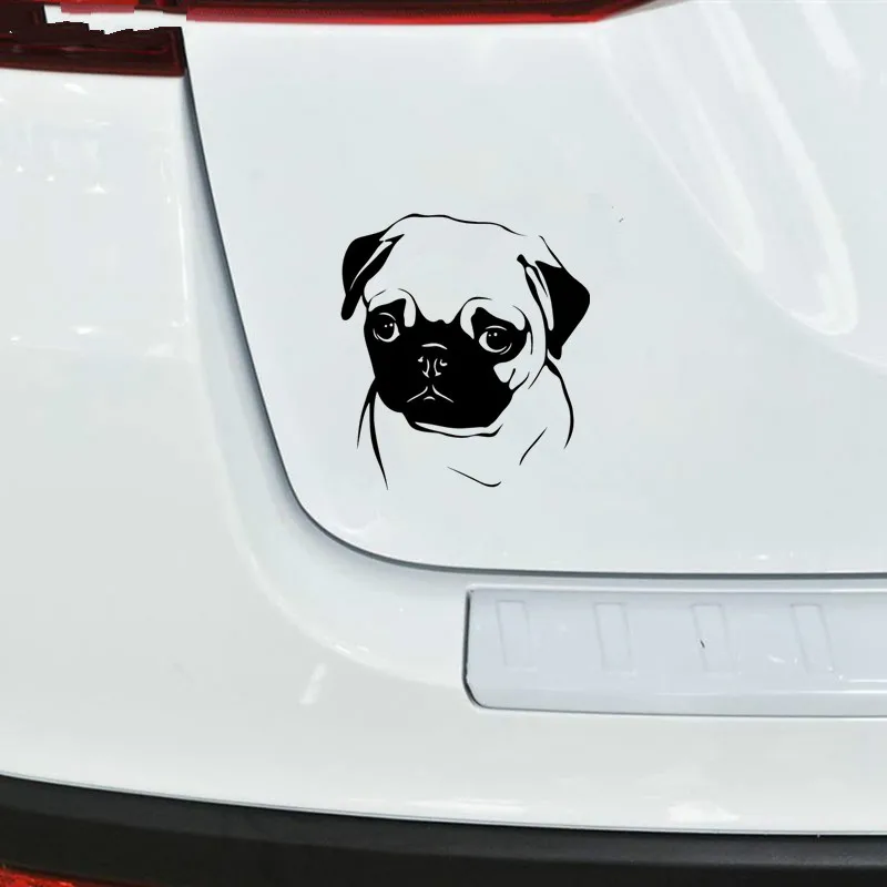 Lovely Pug For Auto Car/Bumper/Window Vinyl Decal Sticker Decals DIY Decor CT229in Car Stickers