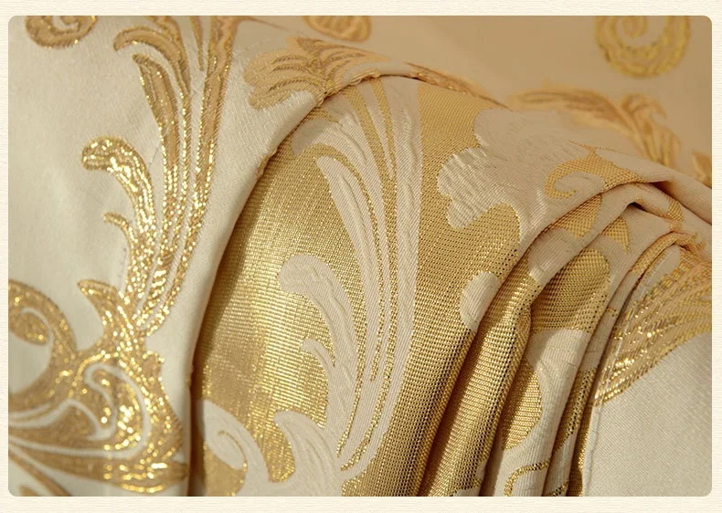 FYFUYOUFY европейские золотые королевские роскошные шторы для спальни гостиной жаккардовые оконные шторы