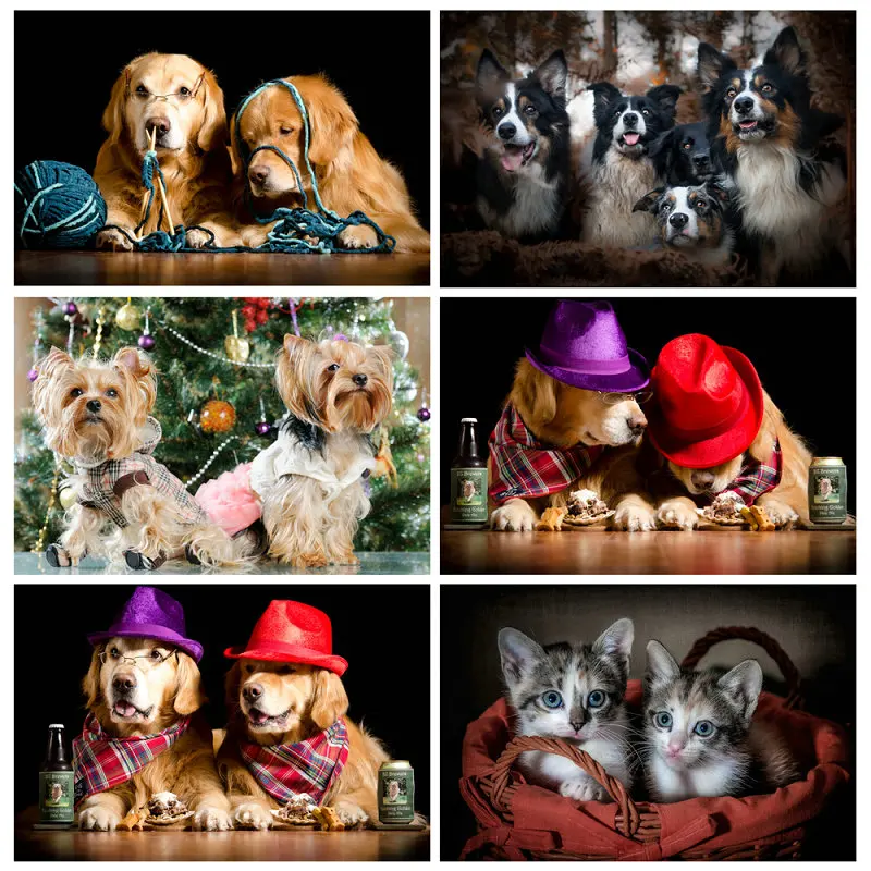 

3D DIY Diamond Painting Cat & Dog Pattern Full & Round Diamond Embroidery Crystal Mosaic 5D Diamond Cross Stitch Manual Art dog