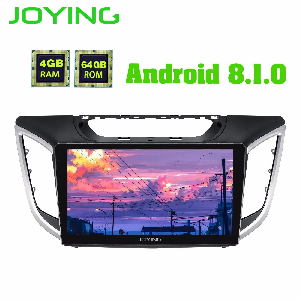 Discount Joying 10.1" 1024*600 Android 8.0 Car RadioGPS Player For Hyundai IX25 2014-2017 IPS screen Headunit Video out Player Navigation 1