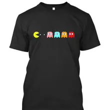 Homme новинка футболка мужская новая Ретро игровая C64 Pacman& Ghosts Atari видеоигры крутая 80S