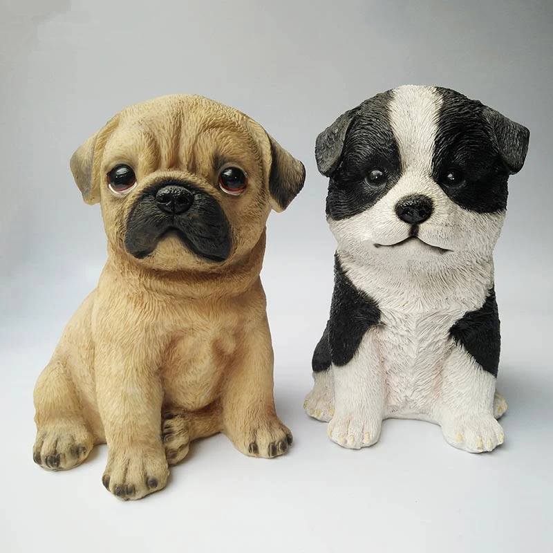 Koop Hot Leuke Spreeuw Hond Herder Kleine Ornamenten Home Decor Hars Kawaii Hond Ornamenten Creatieve Simulatie Hond Beeldje