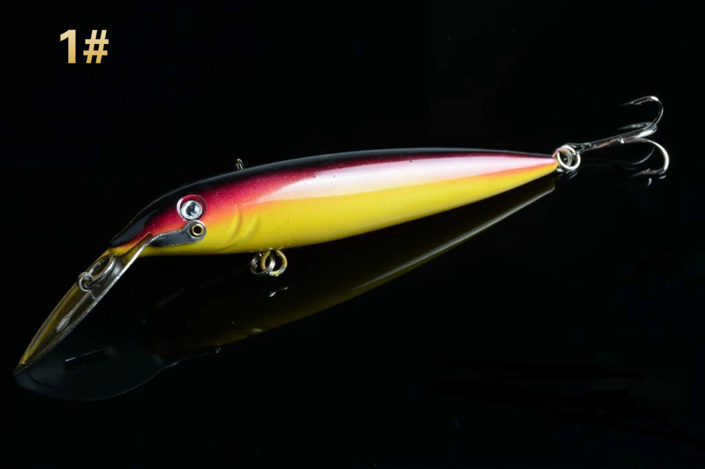  1Pcs Artificial Swim Fishing Minnow Lures 3D Eyes Large Lip Hard Baits Crankbait Wobblers Peche Leu
