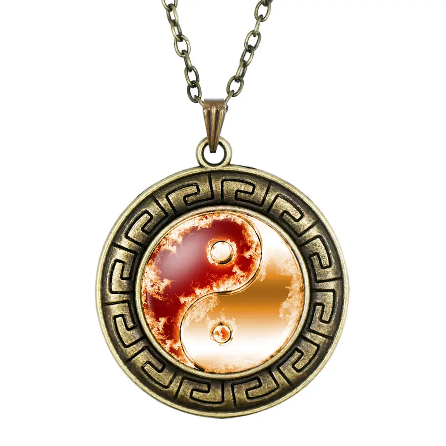 China Taoism Sign Yin Yang Fish Picture Taiji Necklace Hot