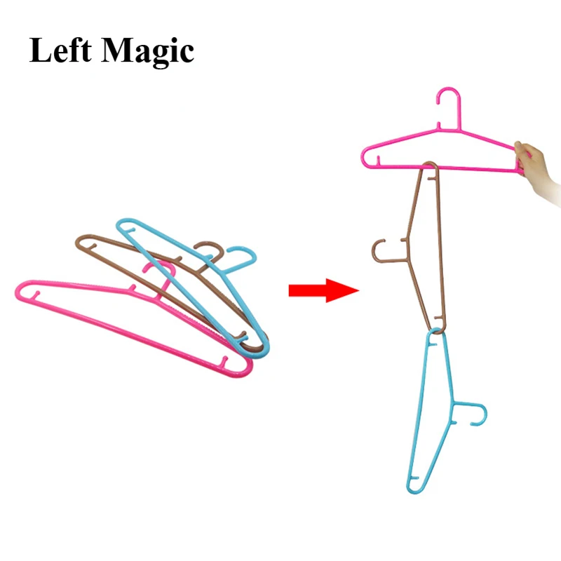 Multicolor Plastic Clothes Hangers Linking Coat Hanger Magic Tricks