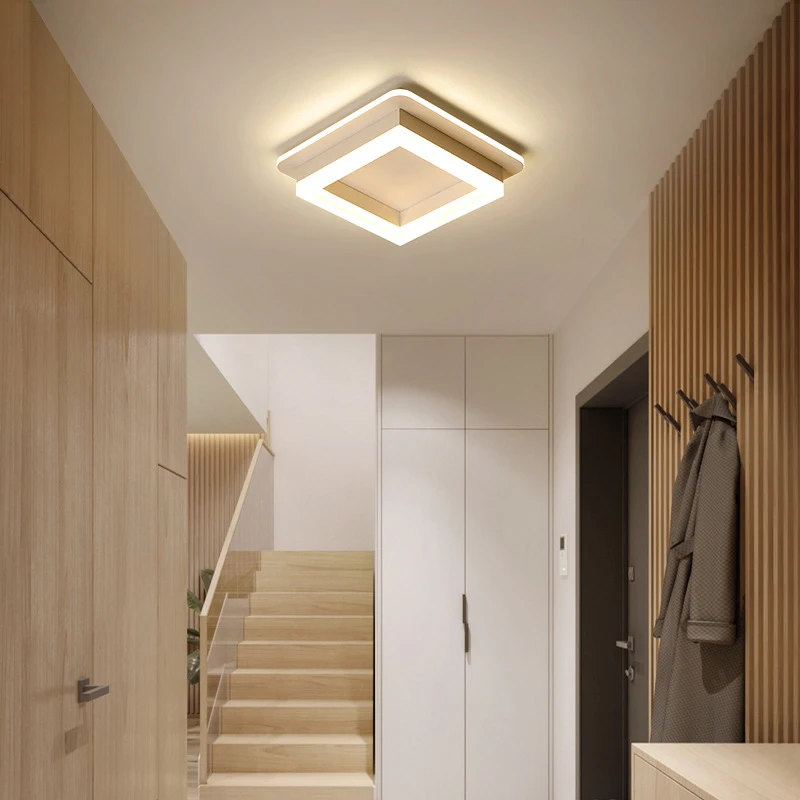 New Acrylic Round Square Ceiling light For Living Room Bedroom Corridor AC85-265V 23W Home Modern Led Ceiling Lamp Fixtures