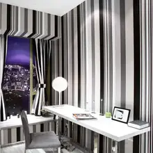 Европейский 3D Черно-белый узор в полоску самоклеящаяся настенная бумага в рулоне для спальни гостиной декоративная Водонепроницаемая Наклейка Настенная бумага