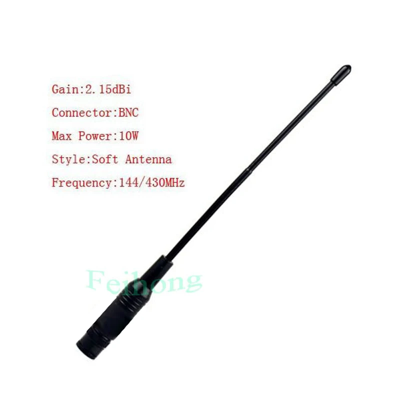 144 МГц/430 МГц Двухдиапазонная мягкая Антенна BNC для RH701 YAESU ICOM Kenwood Motorola TYT HYT BAOFENG