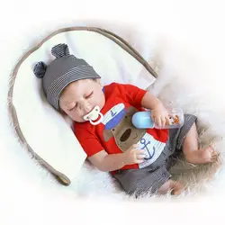 48 см Кукла реборн мягкое полное Силиконовое боди Reborn baby and doll Одежда куклы для мальчиков прекрасный спальный ребенок модель Кукла