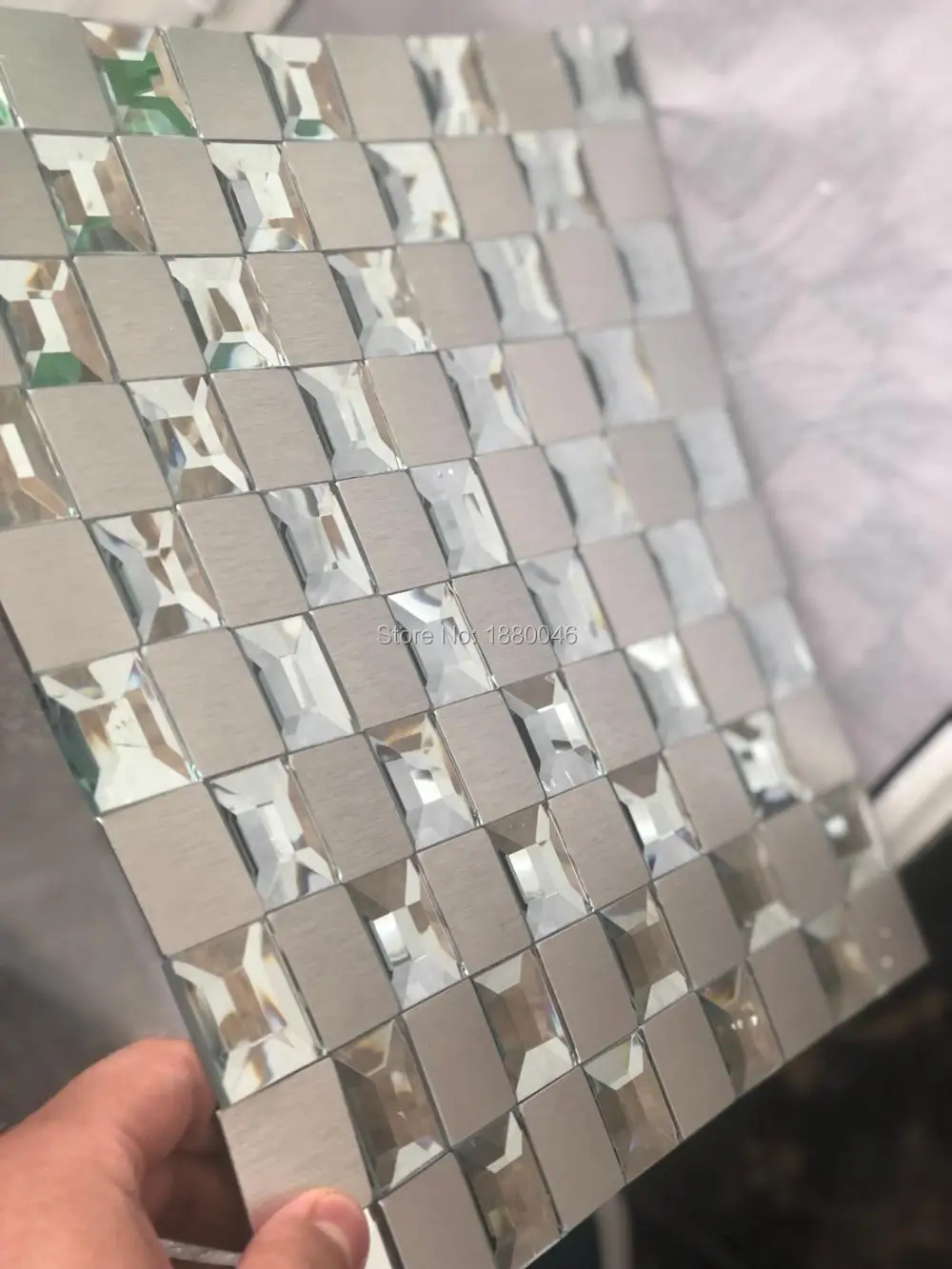 Металлическая стеклянная мозаичная плитка, предметы интерьера, тротуарная плитка, настенная плитка для ванной комнаты, 3D супер белая художественная настенная мозаика