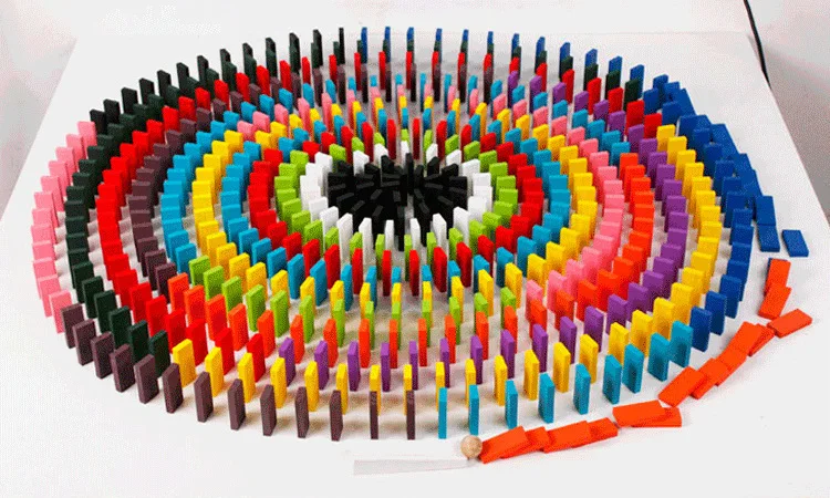 Domino wood puzzle toys 5