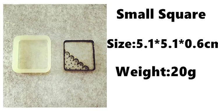 Новое поступление квадратный круг овальной формы силиконовая форма DIY полимерная глина инструменты Базовая пластина из эпоксидной смолы прямоугольная силиконовая форма - Цвет: small square