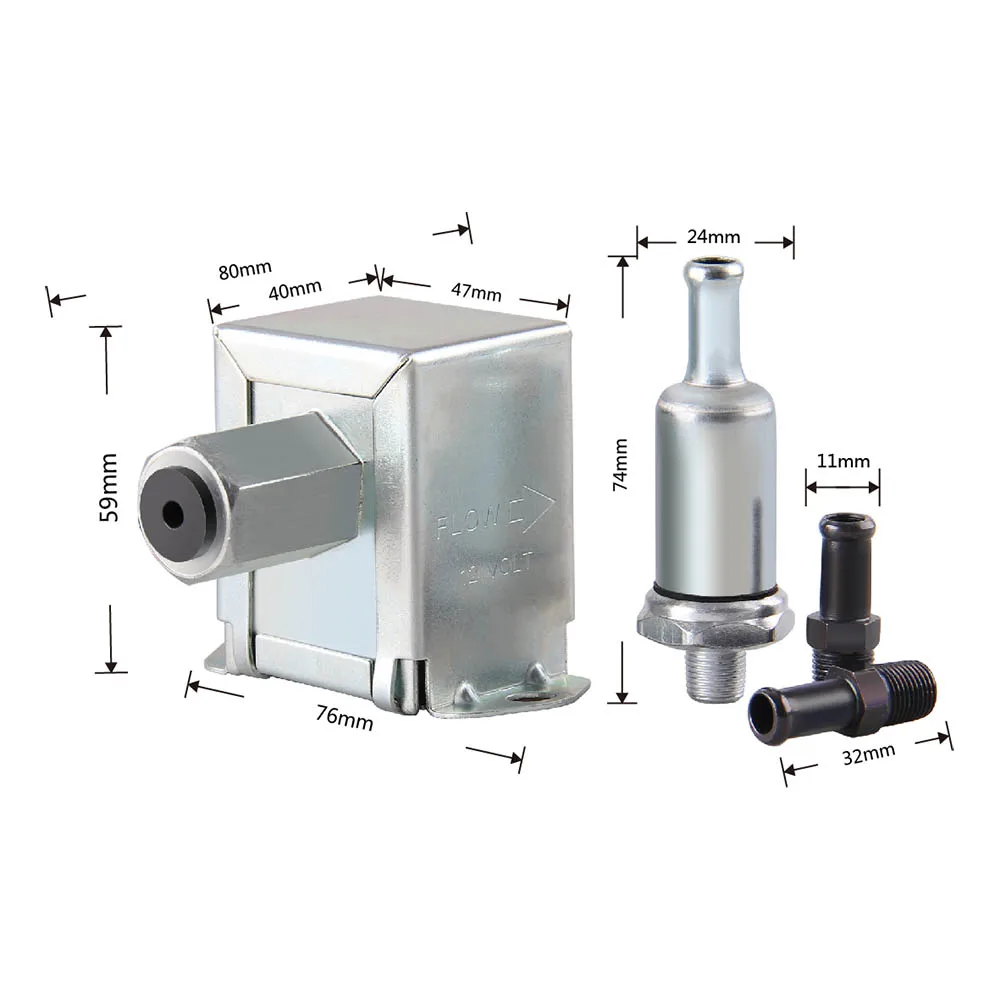 

12V 2-4 PSI Low Pressure Universal Electric Fuel Pump Square pump Diesel Petrol Square Electronic Oil Pump Low Pressure Pump