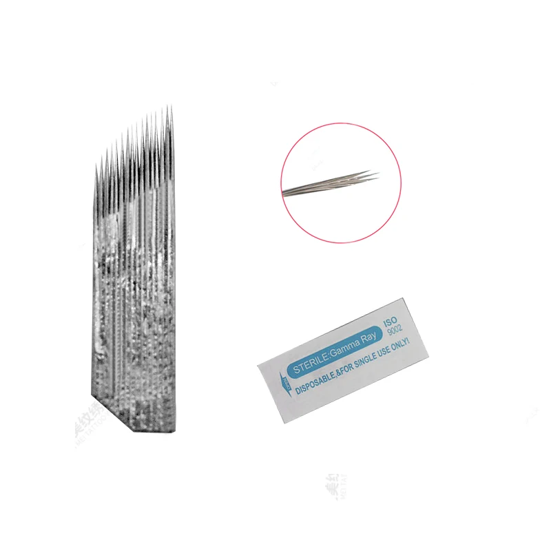 

3 Row 16 Needle Permanent Makeup Eyebrow Tatoo Blade Microblading Needles For 3D Embroidery Manual Tattoo Pen Machine
