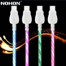 NOHON флэш-светильник type-C USB кабель для samsung Xiaomi huawei OnePlus iPad Pro usb type C кабель для зарядки данных USB-C шнур для зарядного устройства